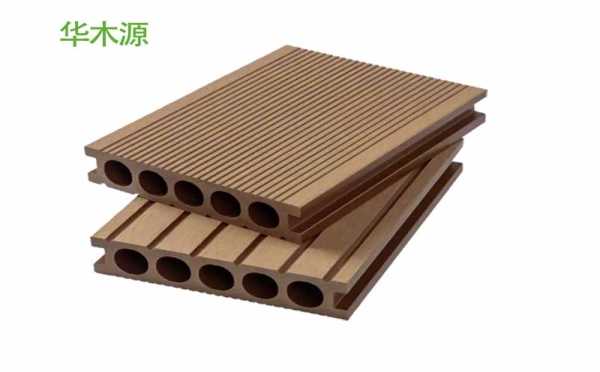 華木源塑木地板140×30圓孔柚木色